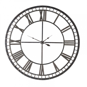 Huge Iron Roman Style Wall Clock