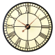 Lit Metal Round Clock