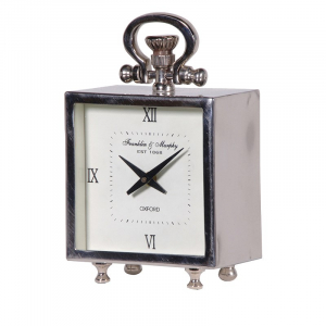 Square Steel Mantel Clock