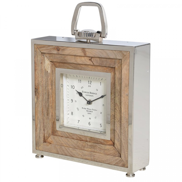 Wood & Steel Clock