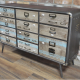 Industrial Metal & Wood Cabinet