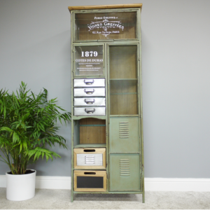 Industrial Green Metal Cabinet