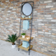 Industrial Shelved Mirror Stand