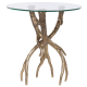 Gold Antler Base Side Table